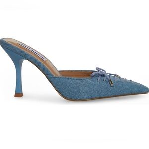 Steve Madden Brianne Denim Pointed Stiletto Mules, Size 9 brand new with box